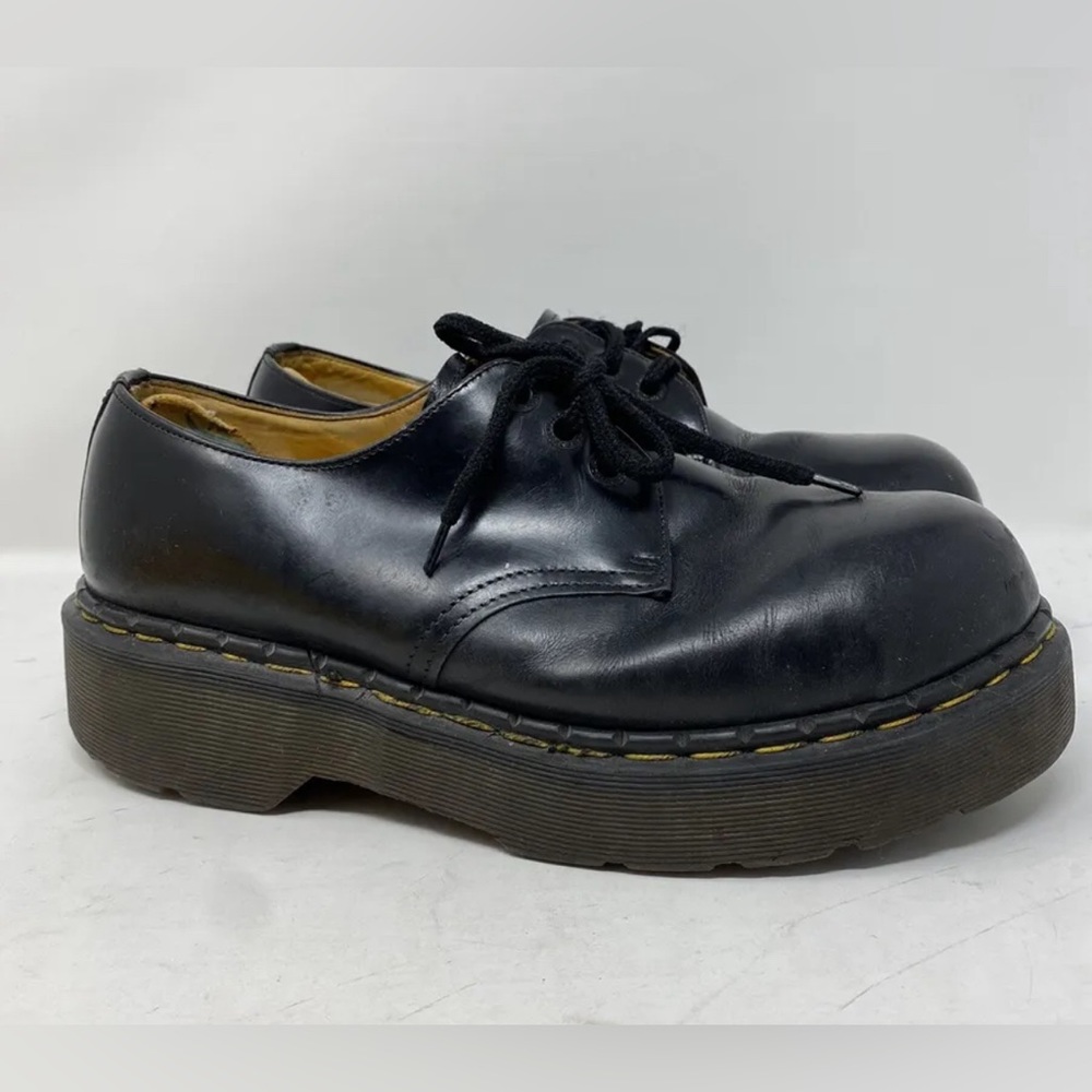 Rare Made in England Dr Martens low top steel toe thick sole platform UK9 9 Y2K